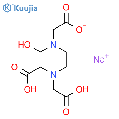 Glycine,N-[2-[bis(carboxymethyl)amino]ethyl]-N-(hydroxymethyl)-, sodium salt (9CI) structure