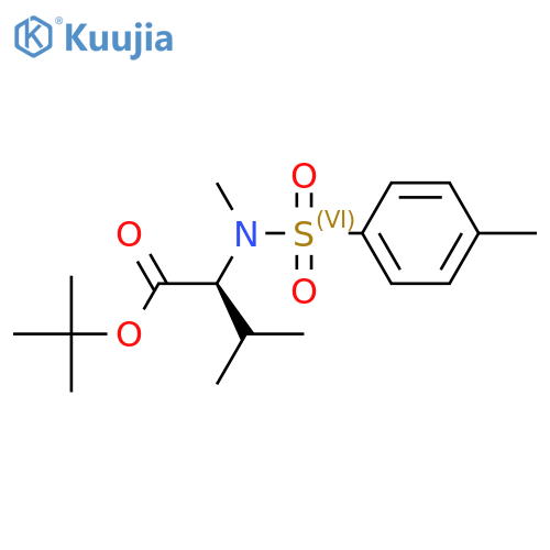L-Valine, N-methyl-N-[(4-methylphenyl)sulfonyl]-, 1,1-dimethylethyl ester structure