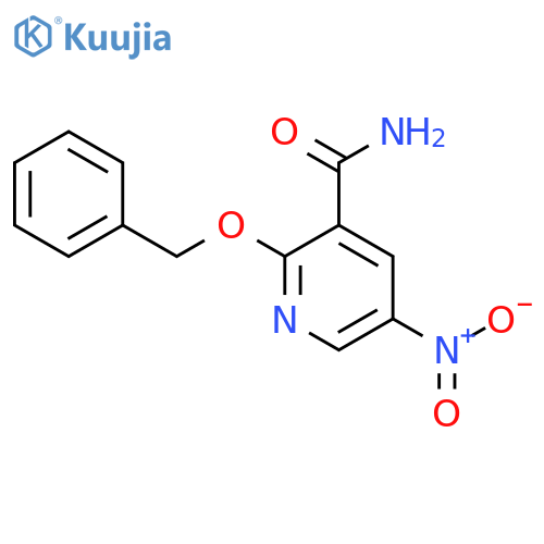3-Pyridinecarboxamide, 5-nitro-2-(phenylmethoxy)- structure
