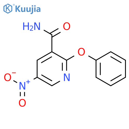 3-Pyridinecarboxamide, 5-nitro-2-phenoxy- structure