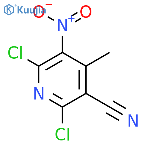 3-Pyridinecarbonitrile, 2,6-dichloro-4-methyl-5-nitro- structure