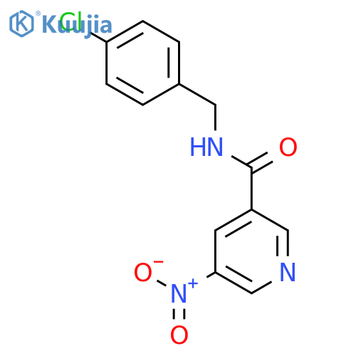 3-Pyridinecarboxamide, N-[(4-chlorophenyl)methyl]-5-nitro- structure