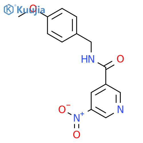 3-Pyridinecarboxamide, N-[(4-methoxyphenyl)methyl]-5-nitro- structure