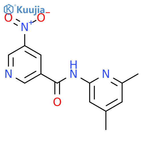 3-Pyridinecarboxamide, N-(4,6-dimethyl-2-pyridinyl)-5-nitro- structure
