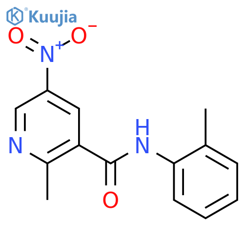 3-Pyridinecarboxamide, 2-methyl-N-(2-methylphenyl)-5-nitro- structure