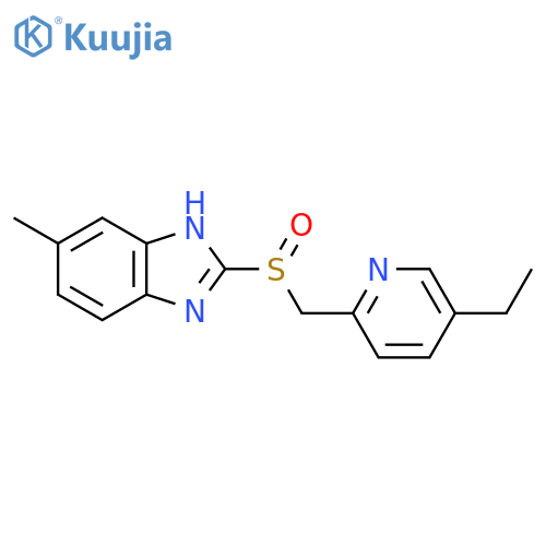 1H-Benzimidazole, 2-[[(5-ethyl-2-pyridinyl)methyl]sulfinyl]-5-methyl- structure
