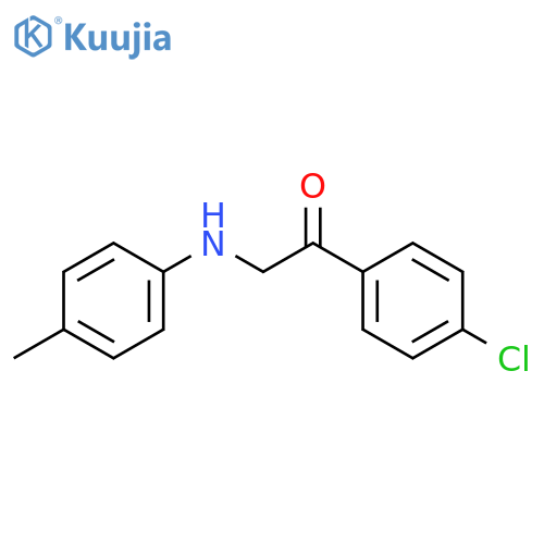 Ethanone, 1-(4-chlorophenyl)-2-[(4-methylphenyl)amino]- structure