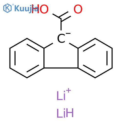9H-Fluorene-9-carboxylic acid, ion(1-), lithium, lithium salt (9CI) structure
