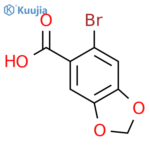 6-Bromo-3,4-methylenedioxybenzoic Acid structure