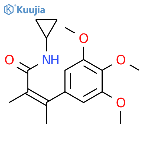 2-Butenamide, N-cyclopropyl-2-methyl-3-(3,4,5-trimethoxyphenyl)-, (E)- structure