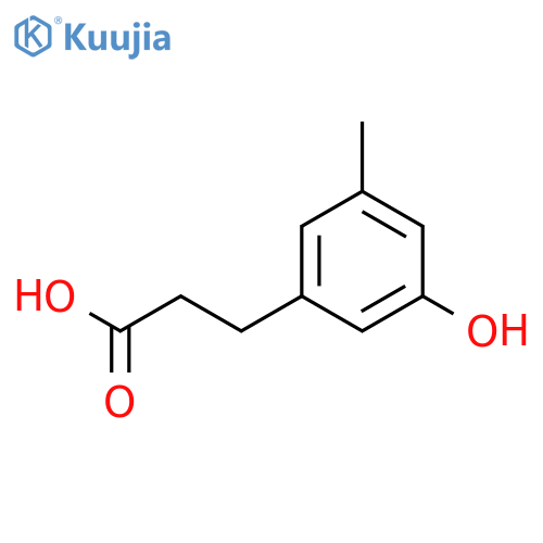 Benzenepropanoic acid, 3-hydroxy-5-methyl- structure
