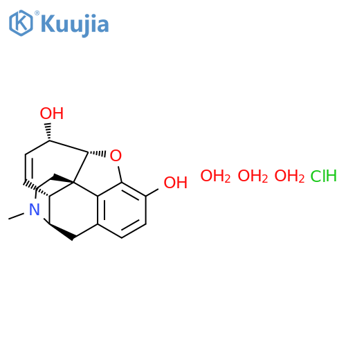 Morphinan-3,6-diol,7,8-didehydro-4,5-epoxy-17-methyl- (5a,6a)-, hydrochloride, hydrate (1:1:3) structure