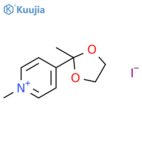 Pyridinium, 1-methyl-4-(2-methyl-1,3-dioxolan-2-yl)-, iodide structure