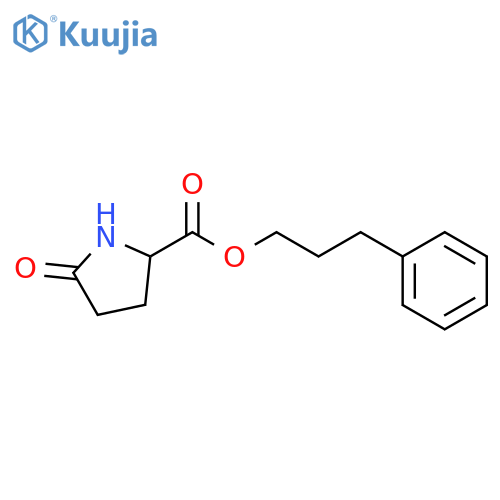Proline, 5-oxo-,3-phenylpropyl ester structure