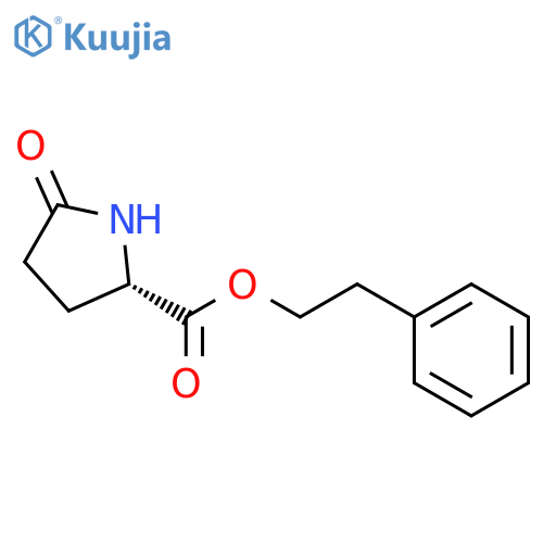 L-Proline, 5-oxo-,2-phenylethyl ester structure