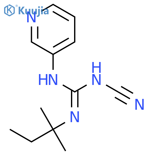 N-Cyano-N'-(1,1-dimethylpropyl)-N''-3-pyridinyl-guanidine structure