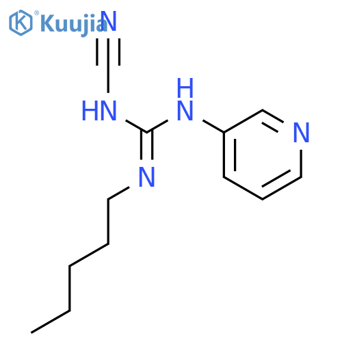1-cyano-2-pentyl-3-pyridin-3-ylguanidine structure