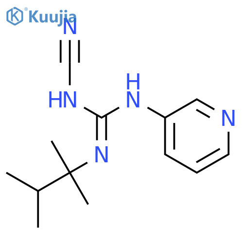 1-cyano-3-pyridin-3-yl-2-(1,1,2-trimethylpropyl)guanidine structure