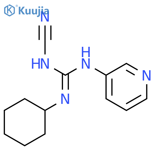 1-cyano-2-cyclohexyl-3-pyridin-3-ylguanidine structure