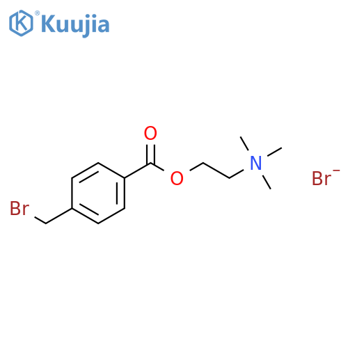 2-[4-(bromomethyl)benzoyl]oxyethyl-trimethylazanium;bromide structure