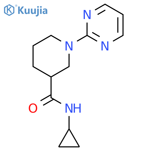 N-cyclopropyl-1-(pyrimidin-2-yl)piperidine-3-carboxamide structure