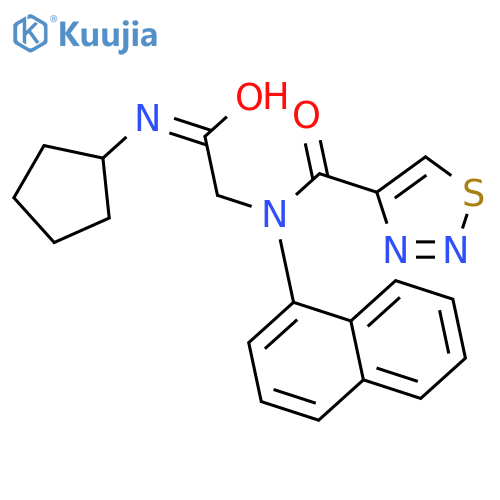 1,2,3-Thiadiazole-4-carboxamide,N-[2-(cyclopentylamino)-2-oxoethyl]-N-1-naphthalenyl-(9CI) structure