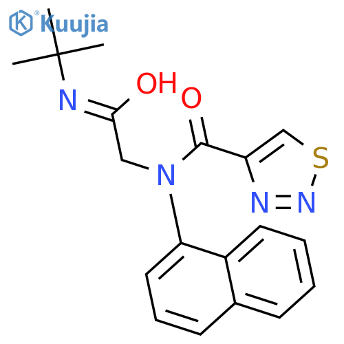 1,2,3-Thiadiazole-4-carboxamide,N-[2-[(1,1-dimethylethyl)amino]-2-oxoethyl]-N-1-naphthalenyl-(9CI) structure