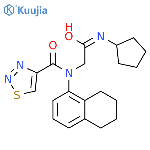 1,2,3-Thiadiazole-4-carboxamide,N-[2-(cyclopentylamino)-2-oxoethyl]-N-(5,6,7,8-tetrahydro-1-naphthalenyl)-(9CI) structure