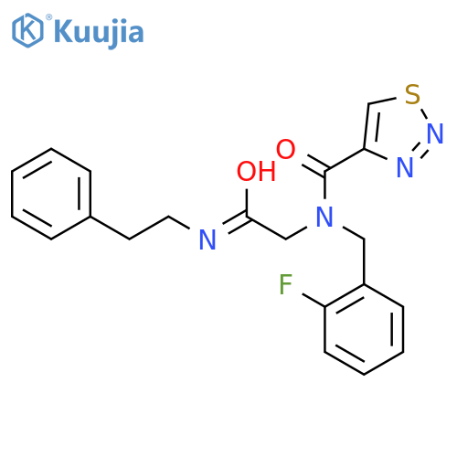 1,2,3-Thiadiazole-4-carboxamide,N-[(2-fluorophenyl)methyl]-N-[2-oxo-2-[(2-phenylethyl)amino]ethyl]-(9CI) structure