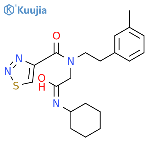 1,2,3-Thiadiazole-4-carboxamide,N-[2-(cyclohexylamino)-2-oxoethyl]-N-[2-(3-methylphenyl)ethyl]-(9CI) structure