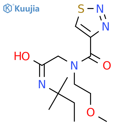 1,2,3-Thiadiazole-4-carboxamide,N-[2-[(1,1-dimethylpropyl)amino]-2-oxoethyl]-N-(2-methoxyethyl)-(9CI) structure