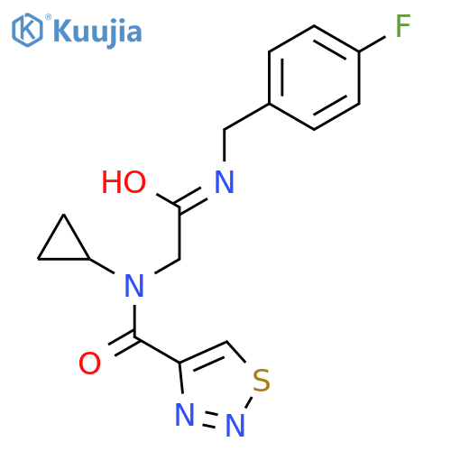 1,2,3-Thiadiazole-4-carboxamide,N-cyclopropyl-N-[2-[[(4-fluorophenyl)methyl]amino]-2-oxoethyl]-(9CI) structure