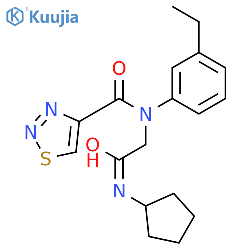 1,2,3-Thiadiazole-4-carboxamide,N-[2-(cyclopentylamino)-2-oxoethyl]-N-(3-ethylphenyl)-(9CI) structure