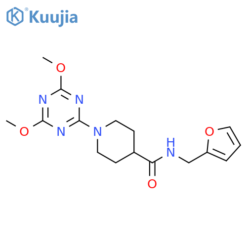 4-Piperidinecarboxamide,1-(4,6-dimethoxy-1,3,5-triazin-2-yl)-N-(2-furanylmethyl)-(9CI) structure