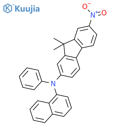 9H-Fluoren-2-amine, 9,9-dimethyl-N-1-naphthalenyl-7-nitro-N-phenyl- structure