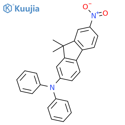 9H-FLUOREN-2-AMINE, 9,9-DIMETHYL-7-NITRO-N,N-DIPHENYL- structure