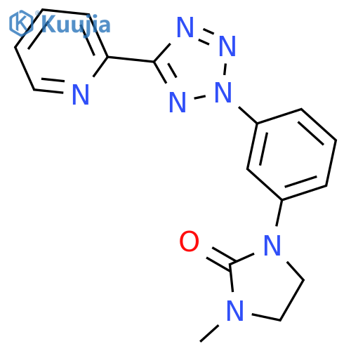 2-Imidazolidinone, 1-methyl-3-[3-[5-(2-pyridinyl)-2H-tetrazol-2-yl]phenyl]- structure