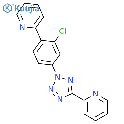 Pyridine, 2-[2-[3-chloro-4-(2-pyridinyl)phenyl]-2H-tetrazol-5-yl]- structure