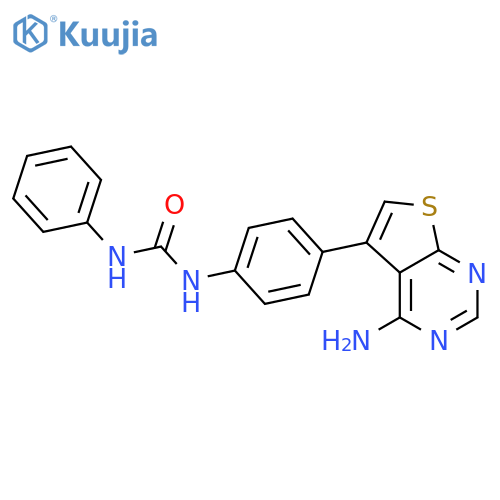 Urea, N-[4-(4-aminothieno[2,3-d]pyrimidin-5-yl)phenyl]-N'-phenyl- structure