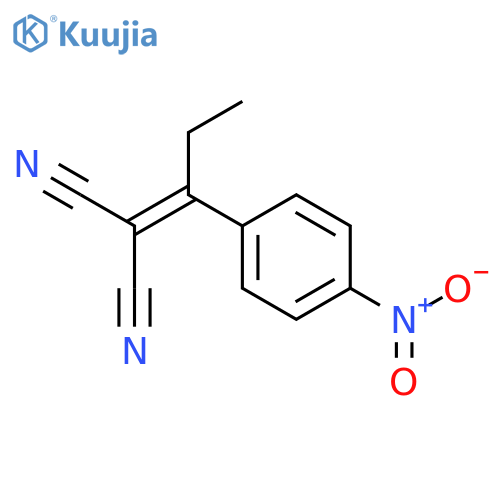 2-(1-(4-nitrophenyl)propylidene)malononitrile structure
