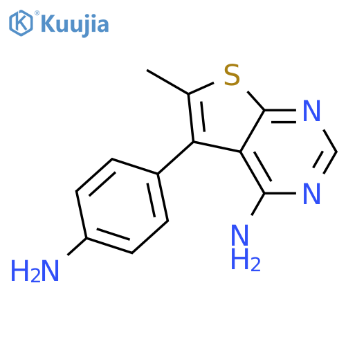 5-(4-Aminophenyl)-6-methylthieno[2,3-d]pyrimidin-4-amine structure