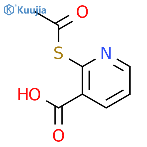 3-Pyridinecarboxylic acid, 2-(acetylthio)- structure
