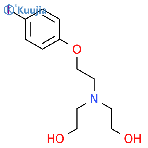 ETHANOL, 2,2'-[[2-(4-IODOPHENOXY)ETHYL]IMINO]BIS- structure