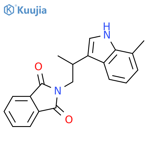 1H-ISOINDOLE-1,3(2H)-DIONE, 2-[2-(7-METHYL-1H-INDOL-3-YL)PROPYL]- structure