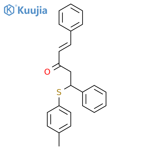 1-Penten-3-one, 5-[(4-methylphenyl)thio]-1,5-diphenyl-, (1E)- structure