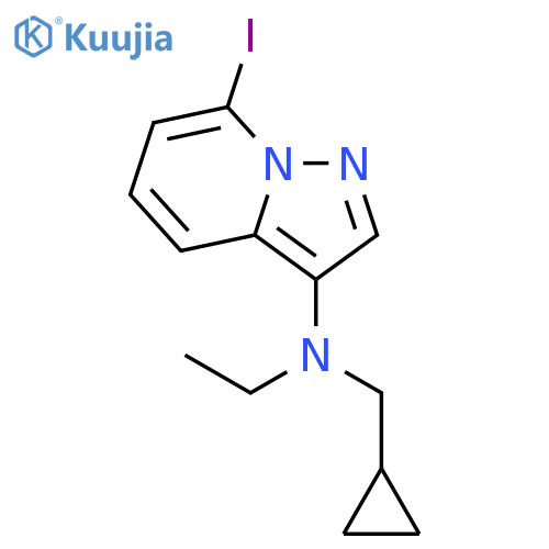 PYRAZOLO[1,5-A]PYRIDIN-3-AMINE, N-(CYCLOPROPYLMETHYL)-N-ETHYL-7-IODO- structure
