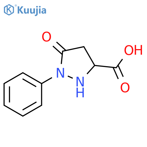 3-Pyrazolidinecarboxylic acid, 5-oxo-1-phenyl- structure