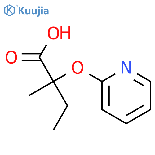Butanoic acid, 2-methyl-2-(2-pyridinyloxy)- (9CI) structure