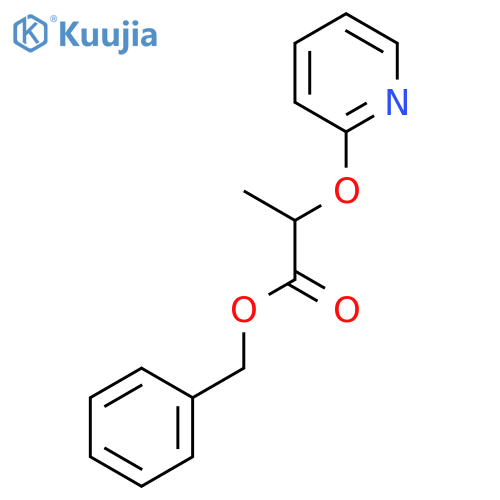 Propanoic acid, 2-(2-pyridinyloxy)-, phenylmethyl ester structure