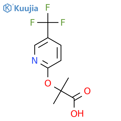 2-Methyl-2-(5-(trifluoromethyl)pyridin-2-yloxy)propanoic acid structure